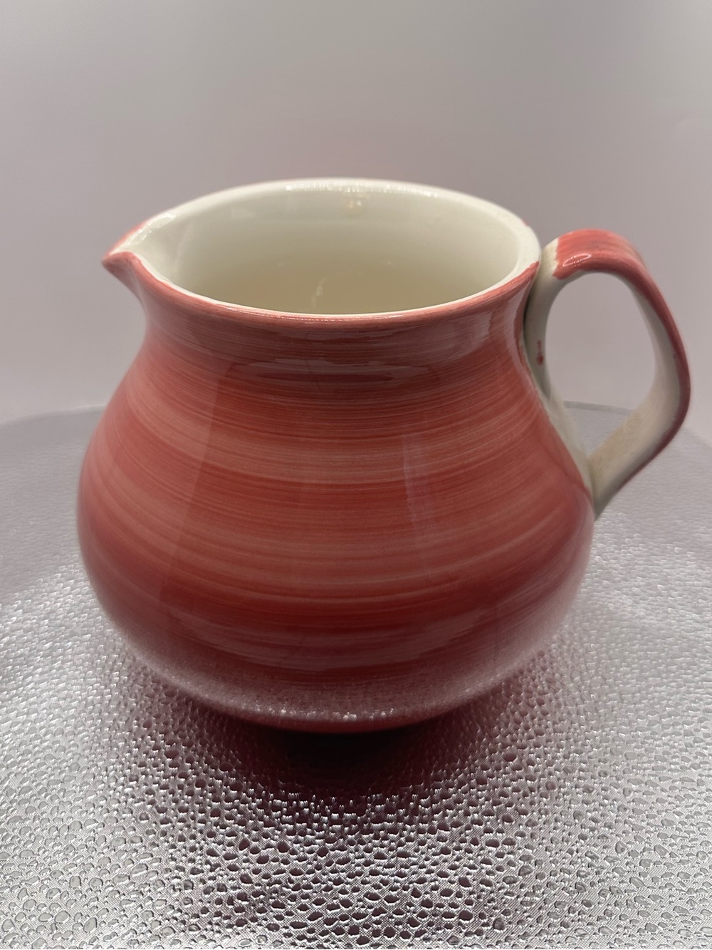 Furio Pink Rose Coral Stoneware Pitcher Made in Italy
